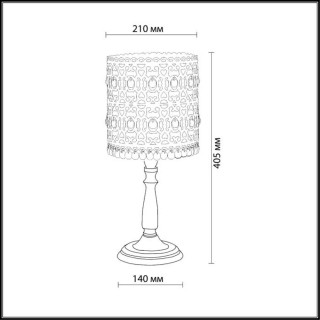 2641/1T COUNTRY ODL14 501 под бронзу/хрусталь Н/лампа E14 40W 220V SALONA-foto2