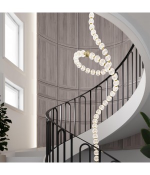 5008/132L L-VISION ODL23 413 золотой/прозрачный/металл/акрил Люстра LED 132W 4000K 6600Лм CRYSTAL-foto4