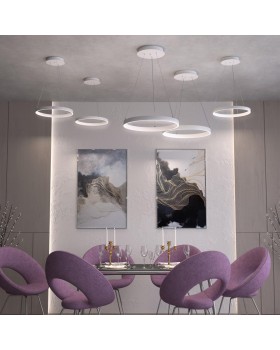 358958 OVER NT22 132 белый Светильник подвесной диммируемый, в комплекте пульт ДУ (2.4G) IP20 LED 3000К~6000К 36W 220V ITER-foto3