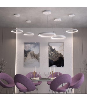 358958 OVER NT22 132 белый Светильник подвесной диммируемый, в комплекте пульт ДУ (2.4G) IP20 LED 3000К~6000К 36W 220V ITER-foto3