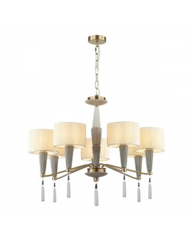 5403/7 CLASSIC ODL_EX23 33 бронзовый/светло-коричневый/кремовый металл/керамика/ткань Люстра E14 7*40W LATTE-foto5