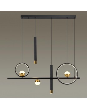 4357/57L HIGHTECH ODL23 229 черный/античная бронза/металл Подвесной светильник с раздельным включением IP20 LED 57W 2565Лм 3000K TEANA-foto3