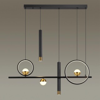 4357/57L HIGHTECH ODL23 229 черный/античная бронза/металл Подвесной светильник с раздельным включением IP20 LED 57W 2565Лм 3000K TEANA-foto3