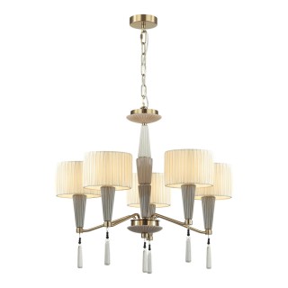 5403/5 CLASSIC ODL_EX23 33 бронзовый/светло-коричневый/кремовый металл/керамика/ткань Люстра E14 5*40W LATTE-foto7