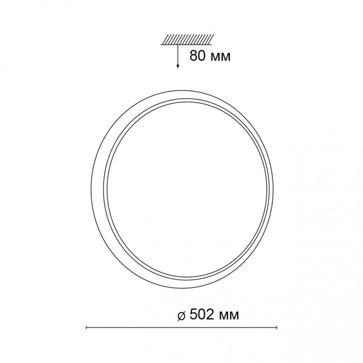 3062/50L VASTA LED SN 037 Светильник пластик/черный LED 50Вт 3000-6000K D500 IP43 пульт ДУ YUKI