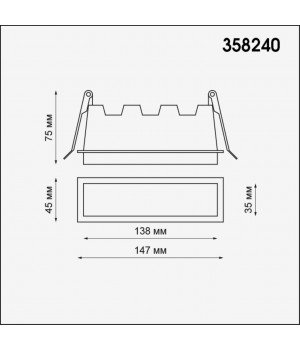 358240 SPOT NT19 263 белый Встраиваемый светильник IP20 LED 10W 85-265V HIELO-foto2