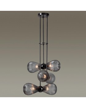 5417/6 MODERN ODL_EX23 17 черный хром/дымчатый/металл/стекло Подвес E14 6*40W ELICA-foto3