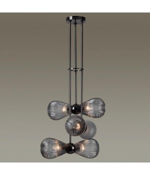 5417/6 MODERN ODL_EX23 17 черный хром/дымчатый/металл/стекло Подвес E14 6*40W ELICA-foto3