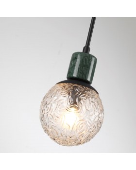 5026/1 MODERN ODL23 389 черный матовый/темно-зеленый/прозрачный металл/мрамор/стекло Подвес E14 1*40W GREENI-foto5