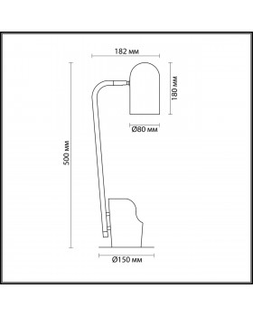 3688/1T DESK LN18 250 матовый серый Настольная лампа E27 40W 220V EJEN-foto2