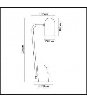 3688/1T DESK LN18 250 матовый серый Настольная лампа E27 40W 220V EJEN-foto2