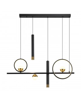 4357/57L HIGHTECH ODL23 229 черный/античная бронза/металл Подвесной светильник с раздельным включением IP20 LED 57W 2565Лм 3000K TEANA-foto5