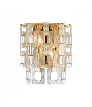 4989/2W HALL ODL22 389 золотой/стекло Бра E14 2*40W BUCKLE-foto6