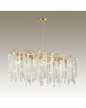 5005/12 HALL ODL23 487 золотой/прозрачный металл/хрусталь Люстра G9 12*40W BANCHE-foto3