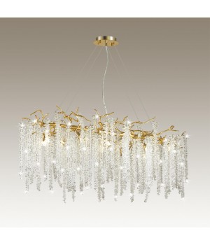 5005/12 HALL ODL23 487 золотой/прозрачный металл/хрусталь Люстра G9 12*40W BANCHE-foto3