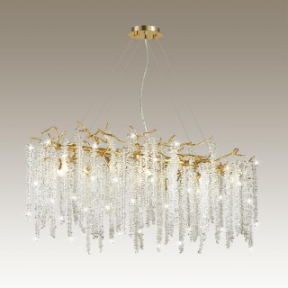 5005/12 HALL ODL23 487 золотой/прозрачный металл/хрусталь Люстра G9 12*40W BANCHE-foto3