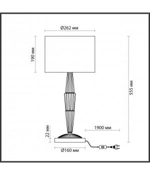 5403/1T CLASSIC ODL_EX23 33 бронзовый/светло-коричневый/кремовый металл/керамика/ткань Настольная лампа E27 1*60W LATTE-foto2