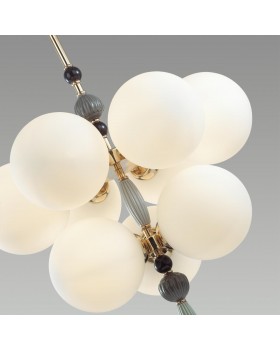 5405/9 MODERN ODL_EX23 35 золотой/серый/зеленый/белый матовый металл/керамика/стекло Люстра E14 9*40W PALLE-foto6