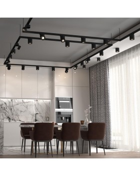 358779 PORT NT21 123 черный Трехфазный трековый светодиодный светильник IP20 LED 15W 4000K 1300Лм 100-265V GRODA-foto3