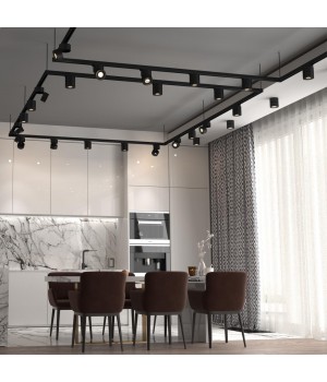 358779 PORT NT21 123 черный Трехфазный трековый светодиодный светильник IP20 LED 15W 4000K 1300Лм 100-265V GRODA-foto3