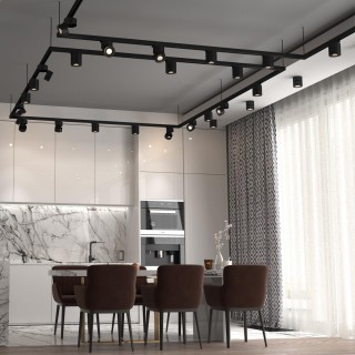 358779 PORT NT21 123 черный Трехфазный трековый светодиодный светильник IP20 LED 15W 4000K 1300Лм 100-265V GRODA-foto3