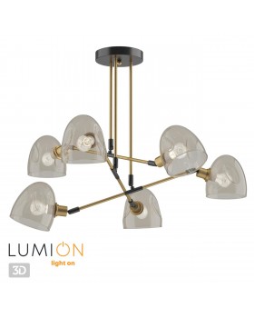 4434/6C MODERNI LN20 171 коричневый, латунь, стекло Люстра потолочная E14 6*40W 220V NOAH-foto5