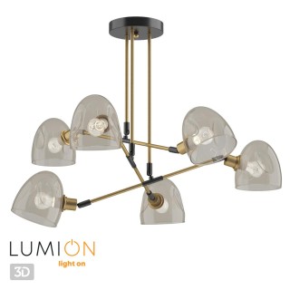 4434/6C MODERNI LN20 171 коричневый, латунь, стекло Люстра потолочная E14 6*40W 220V NOAH-foto5