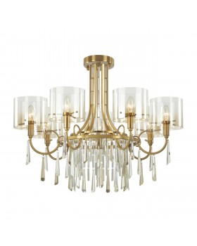 4886/7 HALL ODL_EX23 41 бронзовый/янтарн./металл/стекло Люстра E14 7*40W NICOLE-foto5