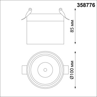 358776 SPOT NT21 241 белый Светильник встраиваемый светодиодный IP20 LED 15W 4000K 1300Лм 100-265V GRODA-foto2