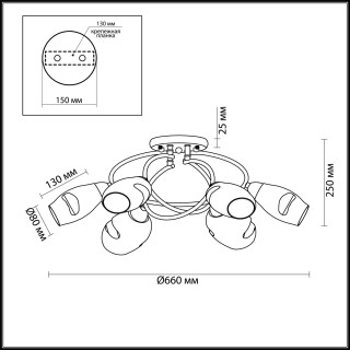 4483/6C MODERNI LN20 169 античная латунь, янтарный Люстра потолочная E14 6*60W 220V ORLA-foto2
