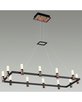 5009/48LA L-VISION ODL23 385 матовый черный/ ант.бронза/белый/металл/акрил Люстра LED 48W 4000K 1900Лм CANDEL-foto3