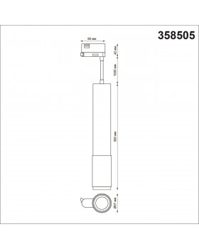 358505 PORT NT21 128 белый Трехфазный трековый светодиодный cветильник, провод 1м IP20 LED 4000K 12W 220V MAIS LED-foto2