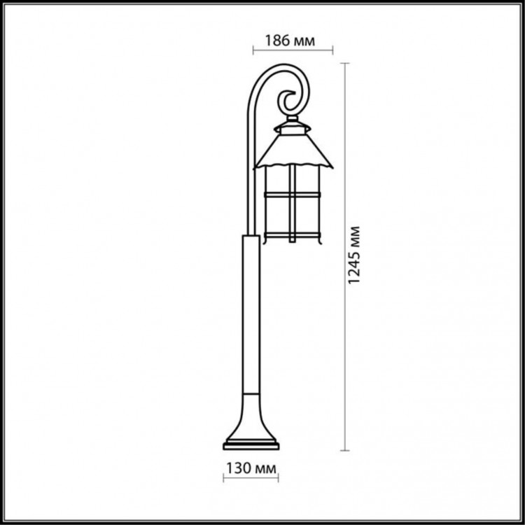 2314/1F NATURE ODL12 591 коричневый Уличный светильник 150см IP44 E27 60W 220V LUMI