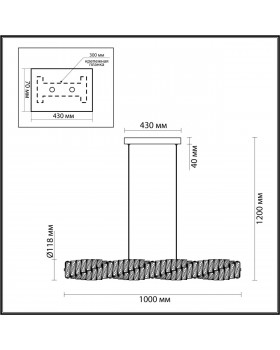 4999/36LA HALL ODL23 433 золотой/прозрачный/металл/хрусталь Люстра LED 36W 4000K STRAZA-foto2