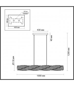 4999/36LA HALL ODL23 433 золотой/прозрачный/металл/хрусталь Люстра LED 36W 4000K STRAZA-foto2