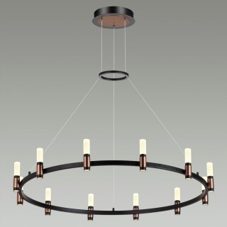 5009/48L L-VISION ODL23 385 матовый черный/ ант.бронза/белый/металл/акрил Люстра LED 48W 4000K 1900Лм CANDEL-foto3