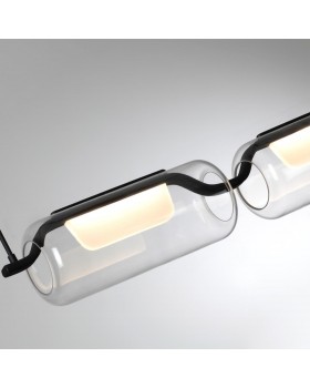 5003/30L L-VISION ODL23 283 черный матовый/прозрачный/стекло Люстра LED 30W 3000K KAVIA-foto5