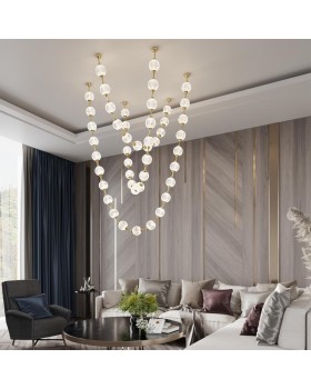 5008/192L L-VISION (В 3-Х КОРОБКАХ) ODL23 415 золотой/прозрачный/металл/акрил Люстра подвесная LED 192W 4000K 9600Лм CRYSTAL-foto4