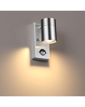 4388/1W HIGHTECH ODL23 561 нерж. сталь/металл/пвх стойкий к УФ излючениюНастенный светильник с датчиком движения IP44 LED GU10 7W MOTTO-foto3
