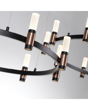 5009/98LA L-VISION ODL23 385 матовый черный/ ант.бронза/белый/металл/акрил Люстра LED 98W 4000K 2500Лм CANDEL-foto5