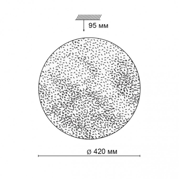 2081/DL SN 052 Светильник пластик LED 48Вт 3000-6000K D420 IP43 пульт ДУ GLORI