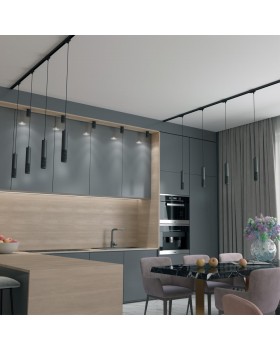 358504 PORT NT21 128 черный Трехфазный трековый светодиодный cветильник, провод 1м IP20 LED 4000K 12W 220V MAIS LED-foto3