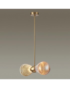 5402/2 MODERN ODL_EX23 21 золотой/янтарный/металл/стекло Подвес E14 2*40W ELICA-foto3