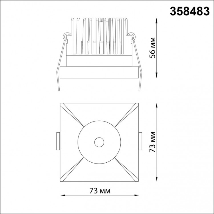 358483 SPOT NT21 246 серебро Светильник встраиваемый IP44 LED 3000K 10W 100-265V METIS