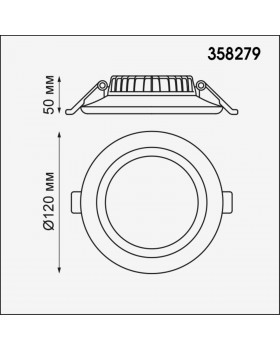 358279 SPOT NT19 270 белый Встраиваемый светильник IP20 LED 4000K 12W 85-265V JOIA-foto2