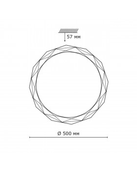 2056/EL PALE SN 092 Светильник пластик/белый LED 72Вт 3000-6000K D500 IP43 пульт ДУ MASIO-foto2