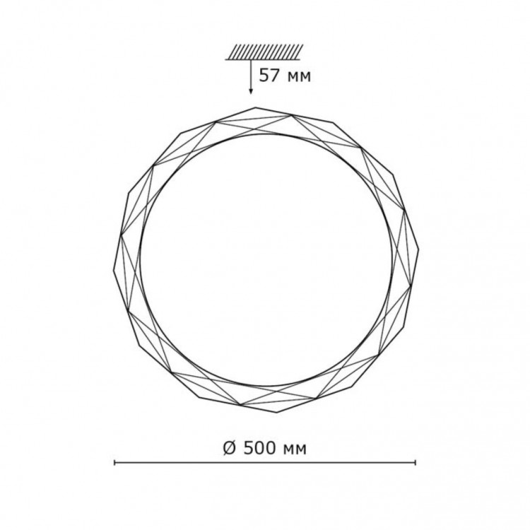 2056/EL PALE SN 092 Светильник пластик/белый LED 72Вт 3000-6000K D500 IP43 пульт ДУ MASIO