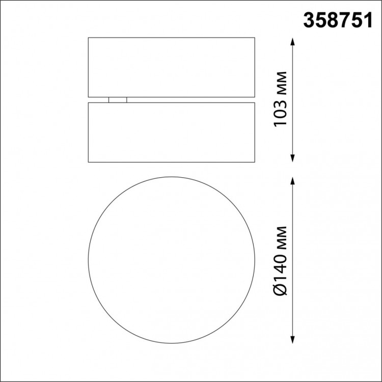 358751 OVER NT21 184 матовое золото Светильник накладной светодиодный IP20 LED 24W 4000K 2100Лм 100-265V PROMETA