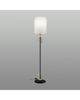 5410/1F MODERN ODL_EX23 31 черный матов./бежевый/серый металл/полирезин/ткань Торшер E27 1*60W BAGEL-foto3