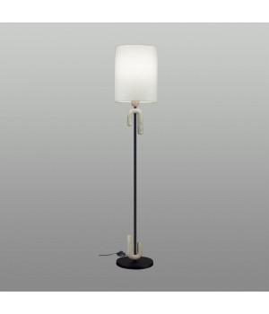 5410/1F MODERN ODL_EX23 31 черный матов./бежевый/серый металл/полирезин/ткань Торшер E27 1*60W BAGEL-foto3